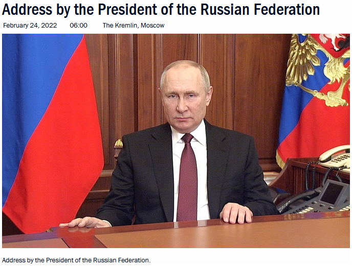 2022-02-24__ Address by the President of the Russian Federation